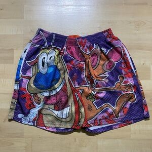 Nickelodeon Purple Multicolor Cartoon Athletic Shorts